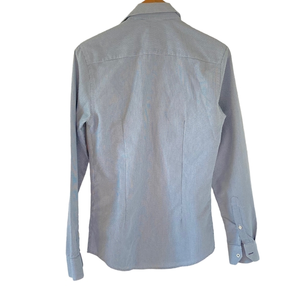 Preloved Zara Man Plaid Office Cocktail Slim Fit Dress Shirt - Size Small - Picture 3 of 14